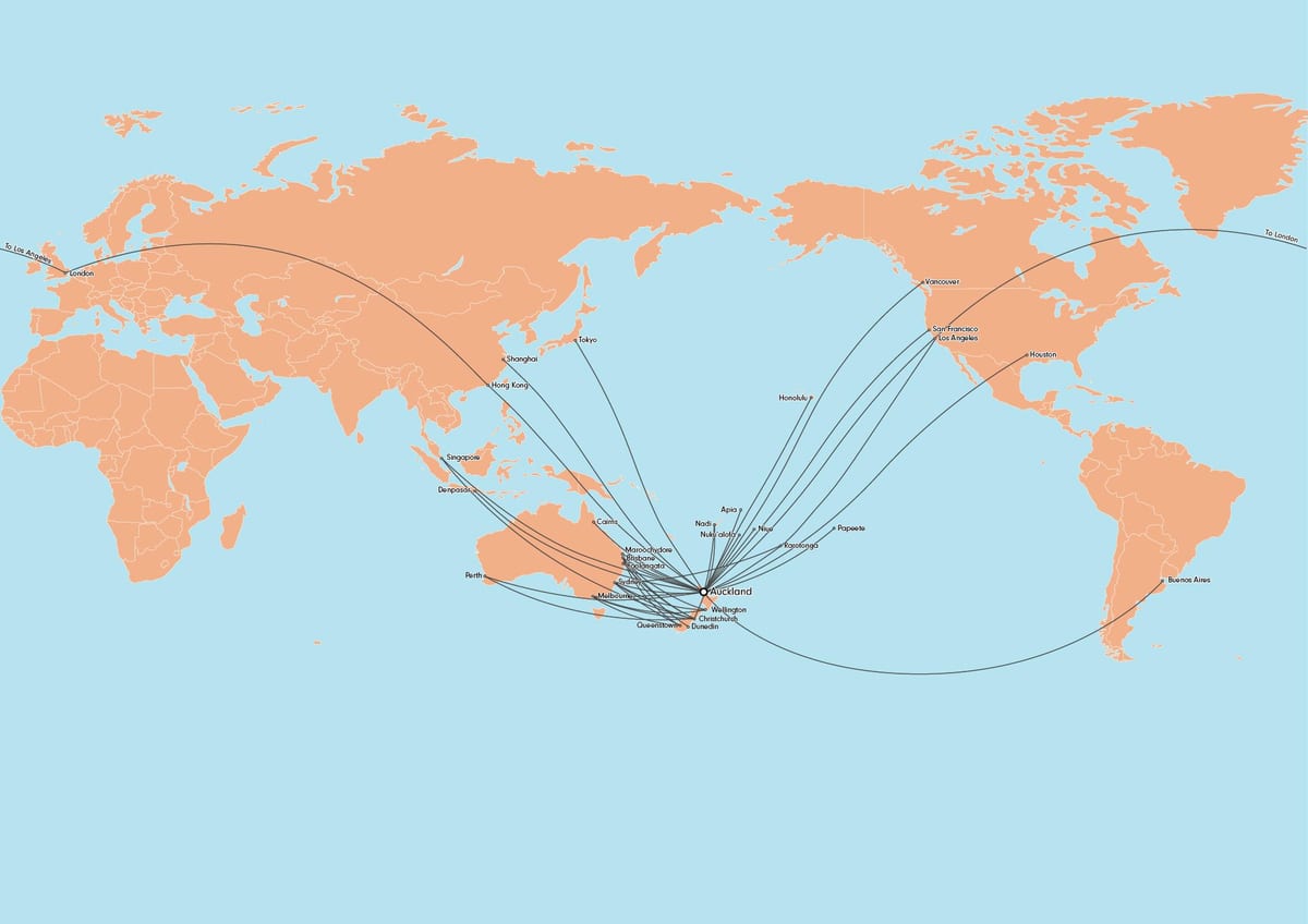 air new zealand-map