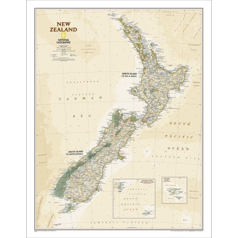 national geographic nieu-seeland kaart
