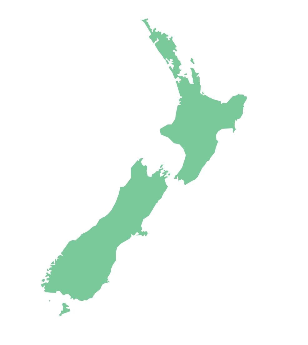 nieu-seeland kaart uiteensetting vector