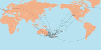Air new zealand-map