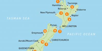 Auckland in nieu-seeland kaart