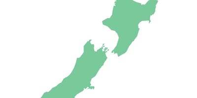 Nieu-seeland kaart uiteensetting vector
