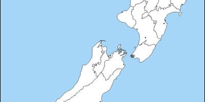 Leë kaart van australië en nieu-seeland