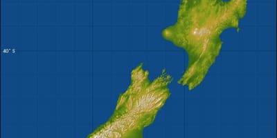 Nieu-seeland hoogte kaart