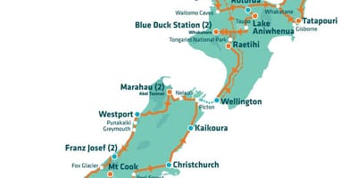 Nieu-seeland aantrekkingskrag kaart