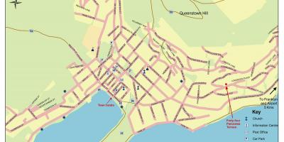 Straat kaart van queenstown nieu-seeland