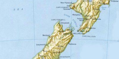 Wellington, nieu-seeland op die kaart